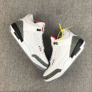 Jordan 3 White Cement Sneakers in White and Grey