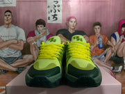 Green Basketball Sneakers with Yellow Accents