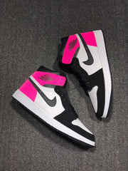 Jordan 1 High Pink Black White Sneakers