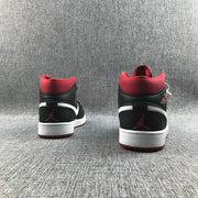 Jordan Air Jordan 1 Mid Black Red Sneakers 554724-020