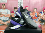 Nike Gray and Purple Basketball Sneakers