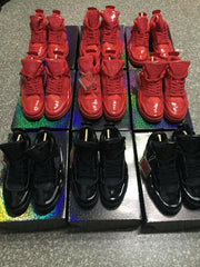 Jordan 4 Red Patent Leather Sneakers 719864 600