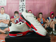 Jordan 5 Retro Low White and Red Sneakers