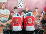 Jordan 20 Basketball Shoes in Red and Light Blue