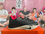 Nike Basketball Shoes, Black and Light Bone with Red Accents