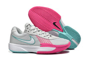 Nike GT Cut Academy Basketball Shoes Grey Pink Teal FB2599-010