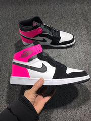Jordan 1 High Pink Black White Sneakers