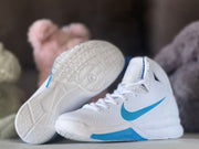 Nike HD2010 Kids Basketball Sneakers White Carolina Blue