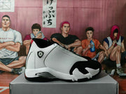 Jordan 14 White Black Basketball Sneakers