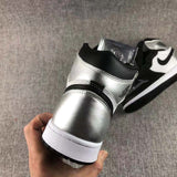 Jordan Air Jordan 1 Silver Toe High-Top Sneakers Black Silver