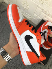Air Jordan 1 Low White Orange Black Sneakers CZ0790-801