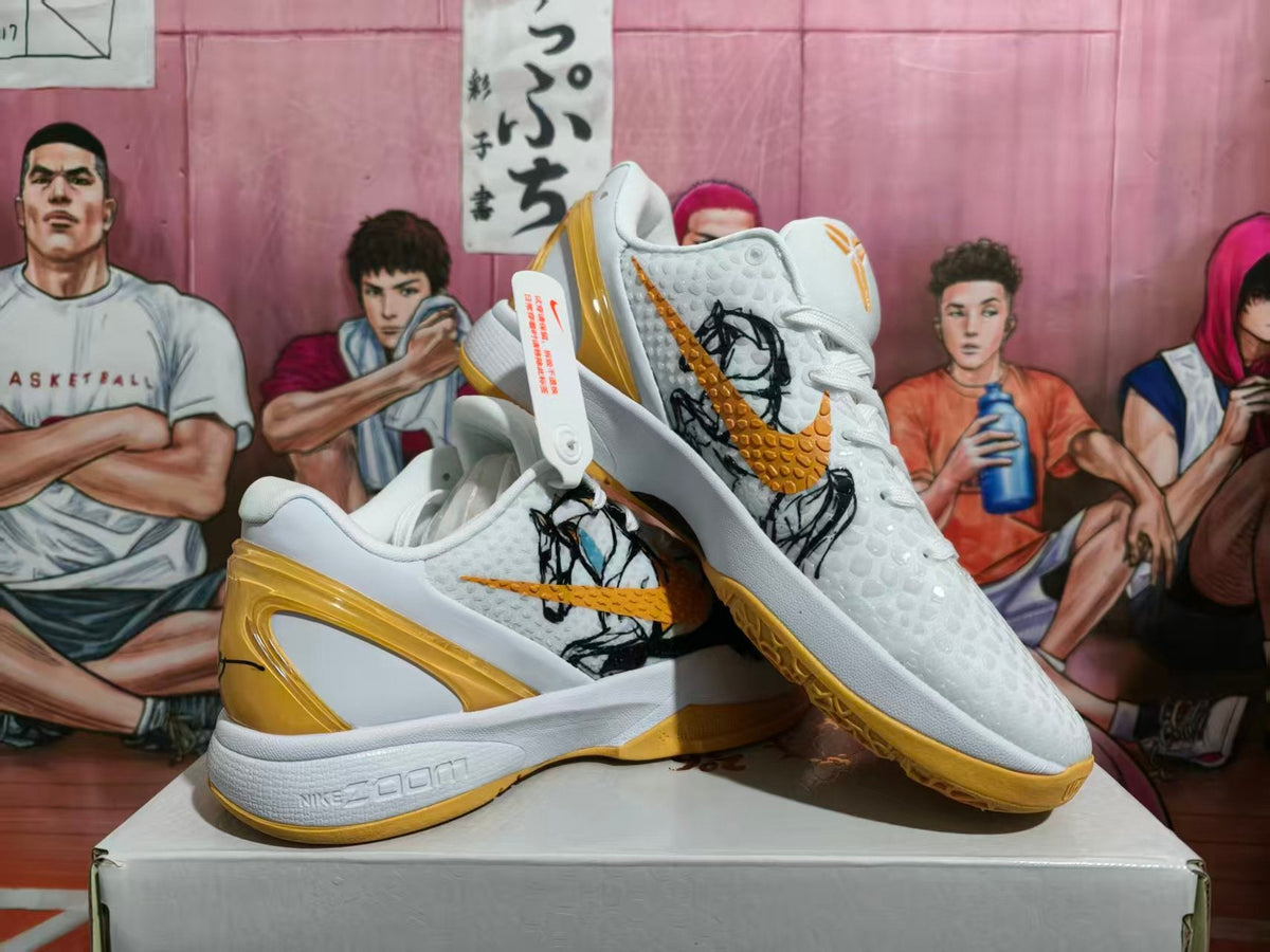 Nike Basketball Sneakers White and Gold