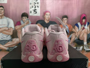 Nike Pink Basketball Sneakers with Dark Pink Swoosh