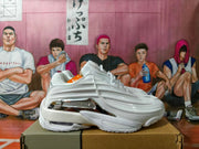 Silver White Low-Top Sneakers