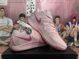 Nike Pink Basketball Sneakers with Dark Pink Swoosh