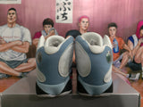 Jordan 13-Style High-Top Sneakers Blue Gray