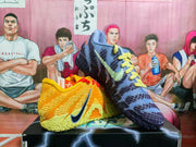 Nike Mismatched Basketball Sneakers Orange Yellow Blue Black