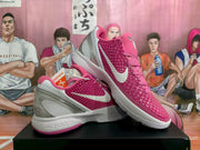 Nike Pink Basketball Sneakers with Silver Swoosh