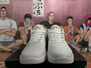Nike Zoom White Gold Basketball Sneakers