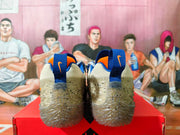 Nike Beige Basketball Sneakers with Orange and Blue Details