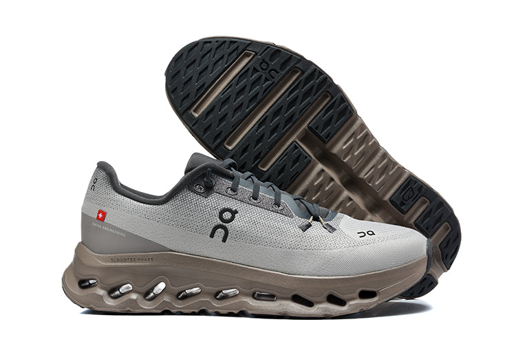 On Cloudmonster 3 Sneakers in Gray and Taupe