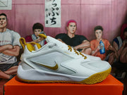 Nike Zoom Basketball Shoes White and Gold
