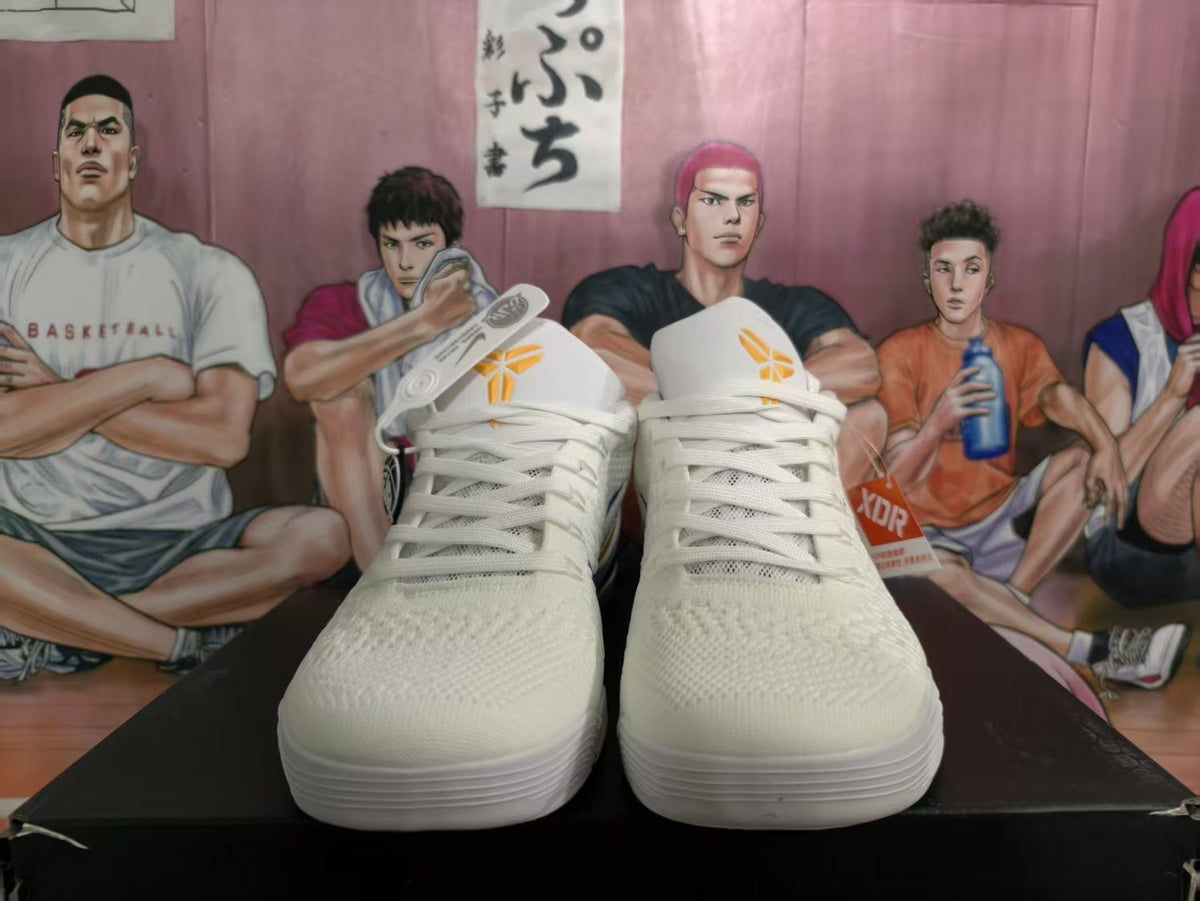 Nike Basketball Sneakers White Yellow Purple