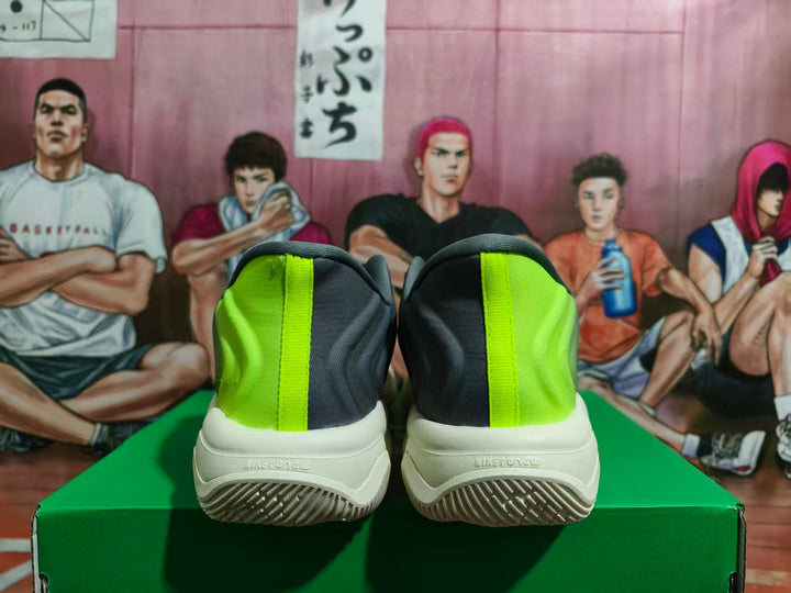 Nike Basketball Sneakers in Gray and Volt Green