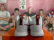 Nike Zoom Basketball Sneakers White and Burgundy