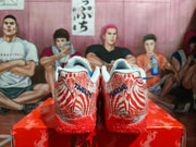 Nike Orange and White Basketball Sneakers