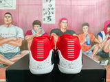 Red Basketball Sneakers with White and Black Details