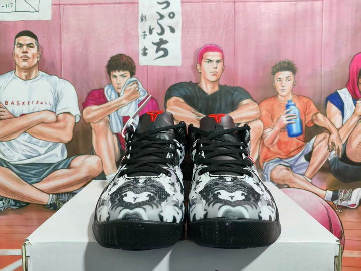 Nike Black and Red Basketball Sneakers