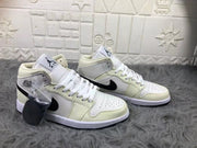 Jordan Air 1 Mid Sneakers Cream White Black
