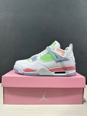 Air Jordan 4 Retro White Pink Green Sneakers IB7068-100