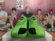 Green Low-Top Basketball Sneakers
