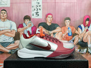 Nike Basketball Sneakers Silver White Burgundy
