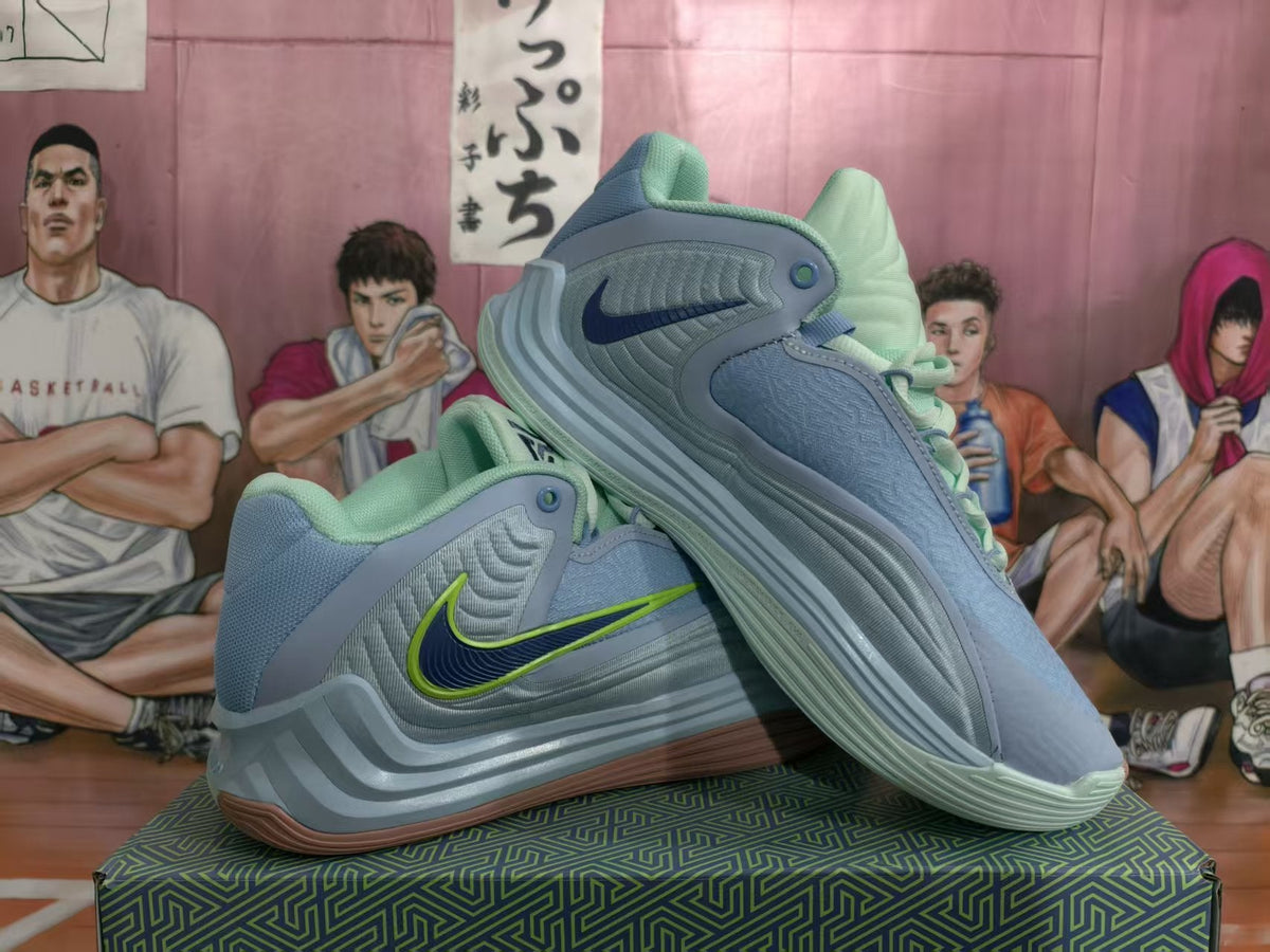 Nike Cushlon 3.0 Basketball Sneakers Blue Green