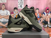 Jordan 4 Retro Green and Black Sneakers