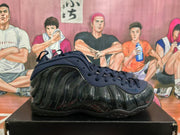 Nike Black Navy Foamposite-Style Basketball Sneakers