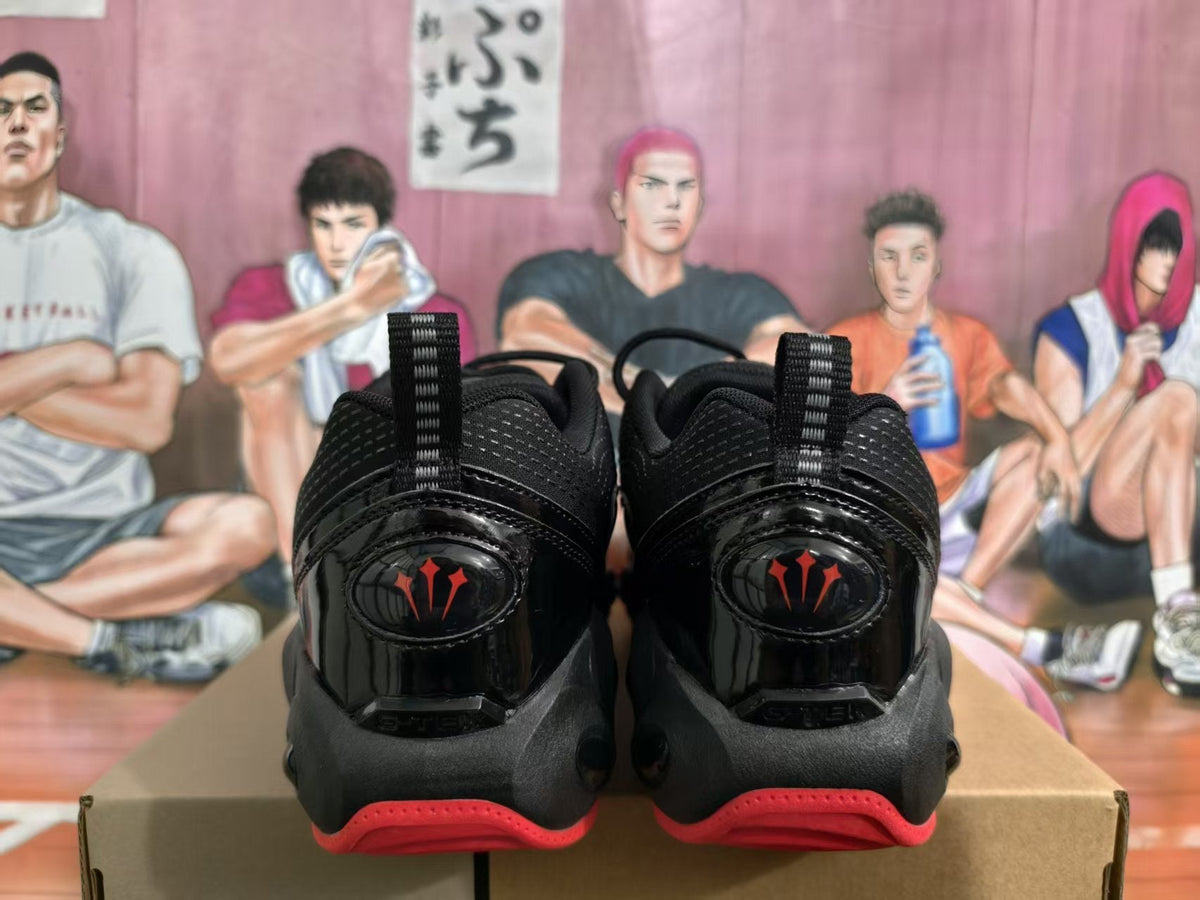Nike Black and Red Basketball Sneakers