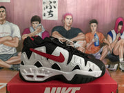 Nike Air More Uptempo Low White Black Red Sneakers