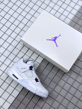 Air Jordan 4 Court Purple White Sneakers