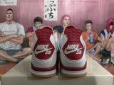 Nike Air Jordan 4 Retro SB White Grey Red Sneakers