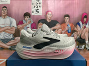 Brooks White and Pink Running Shoes