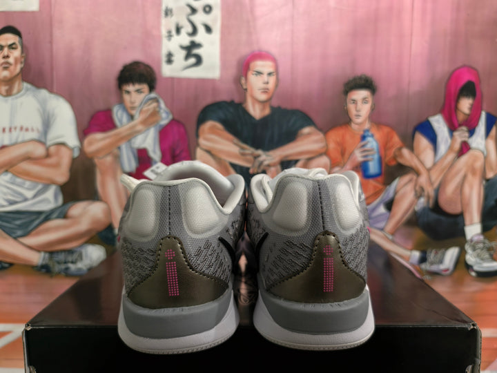Nike Gray and Pink Basketball Sneakers