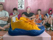 Yellow and Blue Basketball Sneakers