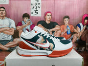 Nike Basketball Sneakers White Dark Blue Red