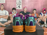 New Balance 740 Color-Blocked Sneakers Purple Green Orange