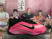 Nike Black and Pink Basketball Sneakers