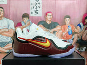 Nike LeBron 11 White and Red Basketball Shoes